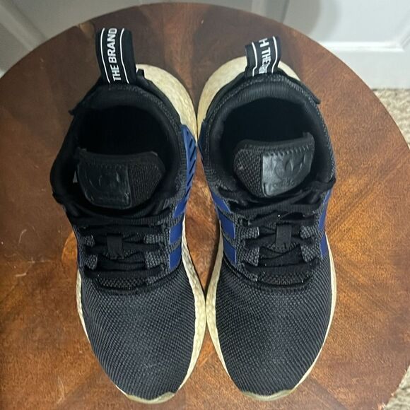 🔥🔥 ADIDAS NMD R2 Women Low-Top Sneakers - Black/Blue - Sz 7 - Good Condition - Picture 6 of 14